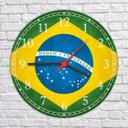 Ver imagem 4 de Relógio De Parede Bandeira Do Brasil Países Quartz Decorações
