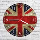 Ver imagem 4 de Relógio De Parede Bandeira Da Inglaterra Quartz Países Decorar