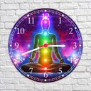 Ver imagem 4 de Relógio De Parede Budismo Buda Meditação Chácras Ioga Quartz Silencioso