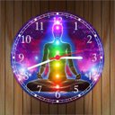 Ver imagem 2 de Relógio De Parede Budismo Buda Meditação Chácras Ioga Quartz Silencioso