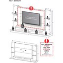 Ver imagem 5 de Painel TV 60" com Suporte e Prateleiras de Vidro Brasil Multimóveis BR3071 Branco