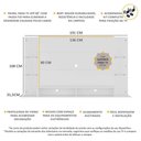 Ver imagem 4 de Painel TV 60" com Suporte e Prateleiras de Vidro Brasil Multimóveis BR3071 Branco