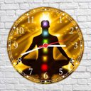 Ver imagem 4 de Relógio De Parede Budismo Buda Meditação Chácras Ioga Quartz Silencioso