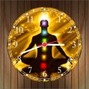 Ver imagem 3 de Relógio De Parede Budismo Buda Meditação Chácras Ioga Quartz Silencioso