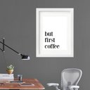 Ver imagem 1 de Quadro para Escritório Frase Café - 60x48cm:madeira Preta