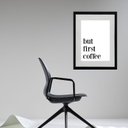 Ver imagem 2 de Quadro para Escritório Frase Café - 60x48cm:madeira Preta