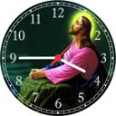 Ver imagem 1 de Relógio De Parede Jesus Cristo Católico Religiosidade Quartz