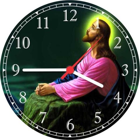 Relógio De Parede Jesus Cristo Católico Religiosidade Quartz