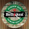 Relógio Parede Bar Cerveja Churrasco Heineken Estilo Rústico - 3