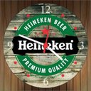 Ver imagem 3 de Relógio Parede Bar Cerveja Churrasco Heineken Estilo Rústico
