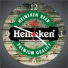 Relógio Parede Bar Cerveja Churrasco Heineken Estilo Rústico - 2