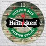 Relógio Parede Bar Cerveja Churrasco Heineken Estilo Rústico - 4