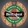 Relógio Parede Bar Cerveja Churrasco Heineken Estilo Rústico - 3