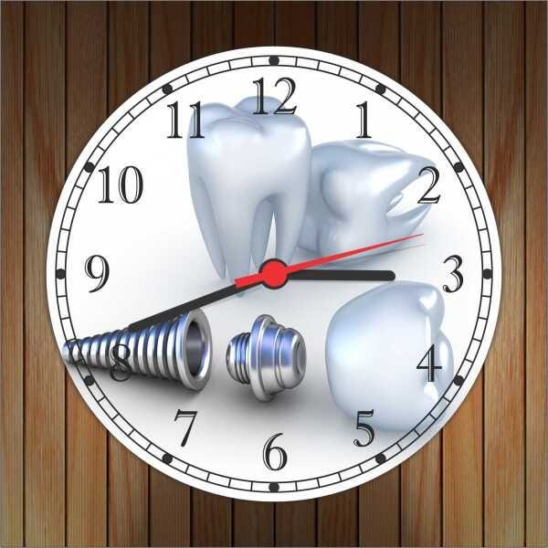 Relógio De Parede Dentista Odontologia Consultórios Quartz Decorações - 3