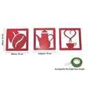 Ver imagem 2 de Trio Placas Cantinho do Café Vermelho