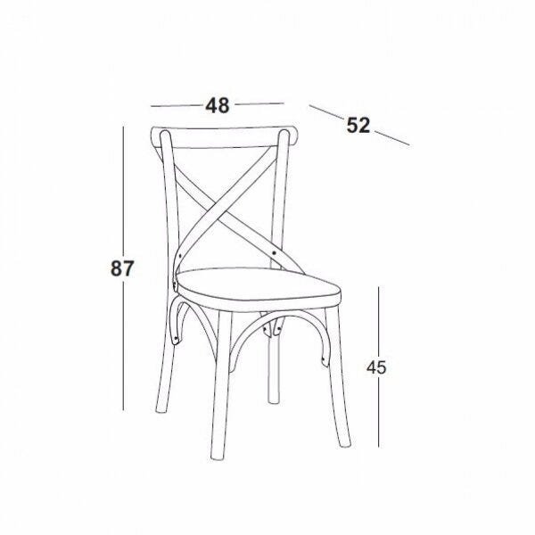 Cadeira Madeira Maciça x Maxima - 5