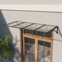 Ver imagem 4 de Toldo Fixo Policarbonato Alveolar Cristal - 1,50m X 1,00m - Estrutura Preta