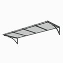 Ver imagem 2 de Toldo Fixo Policarbonato Alveolar Cristal - 1,50m X 1,00m - Estrutura Preta