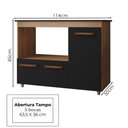 Ver imagem 3 de Balcao para Cooktop 5 Bocas 114cm 9475 Savana Preto Mobbs
