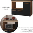 Ver imagem 4 de Balcao para Cooktop 5 Bocas 114cm 9475 Savana Preto Mobbs