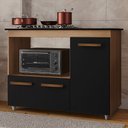 Ver imagem 2 de Balcao para Cooktop 5 Bocas 114cm 9475 Savana Preto Mobbs