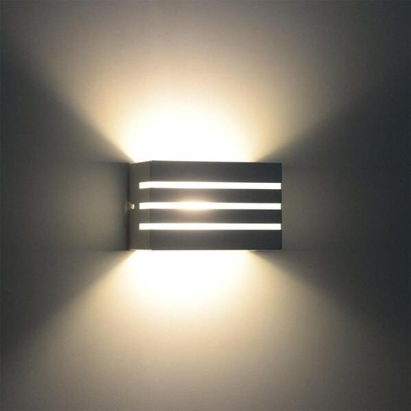 Arandela Frisada 15cm Friso Luminária Externa Interna Parede Alumínio Preto - Rei da Iluminação - 3