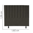 Ver imagem 3 de Cabeceira Estofada Carla 160cm Queen Size Para Cama Box Quarto Linho Marrom - Gat Magazine