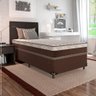 Cama Box Solteiro Conjugada Molas Ensacadas Pocket - Marrom - 57x88x188cm - e-Shop Casa - 5