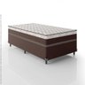 Cama Box Solteiro Conjugada Molas Ensacadas Pocket - Marrom - 57x88x188cm - e-Shop Casa - 1