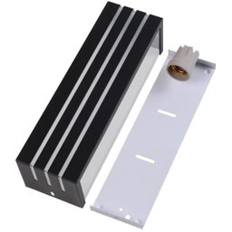 Arandela Frisada 30cm Friso Luminária Externa Interna Parede Alumínio Preto - Rei da Iluminação - 2