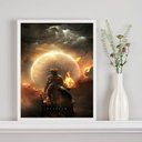 Ver imagem 2 de Quadro Decorativo Hefesto- Deus do Fogo 24x18cm - com Vidro:madeira Preta