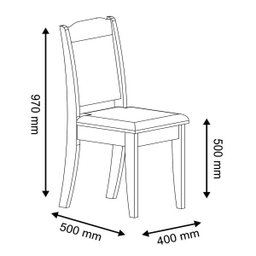 Conjunto Sala de Jantar Mesa 6 Cadeiras Bárbara Cimol Color Flex - 6