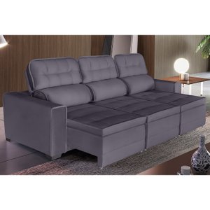 Sofá Império 6 Lugares 2,90cm Retrátil e Reclinável - de Casa Décor e Estofados.