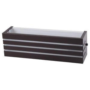 Arandela Frisada 30cm Friso Luminária Externa Interna Parede Alumínio Marrom - Rei da Iluminaçã