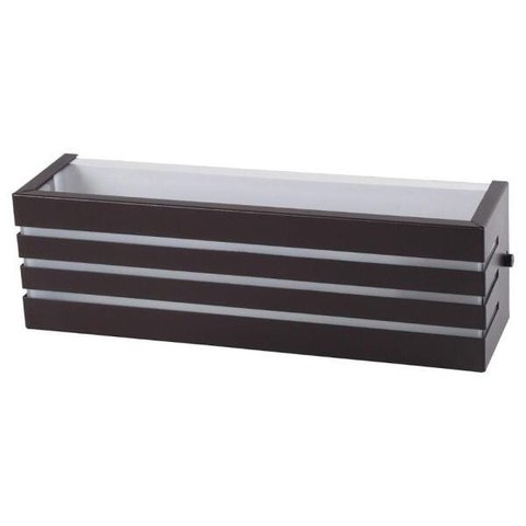 Arandela Frisada 30cm Friso Luminária Externa Interna Parede Alumínio Marrom - Rei da Iluminaçã