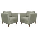 Ver imagem 1 de Kit 2 Poltronas Decorativa Sala de Estar Pés Palito Lubbock Couro Nude - Gran Belo