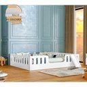 Ver imagem 1 de Cama Intanfil Helo com Colchão Casal Montessoriana Branca com Escorregadordivaloto Branco