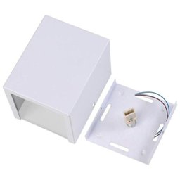 Arandela 2 Fachos 2 Focos Luminária Externa Interna Parede Alumínio Branco - Rei da Iluminação - 2