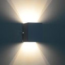 Ver imagem 3 de Arandela 2 Fachos 2 Focos Luminária Externa Interna Parede Alumínio Branco - Rei da Iluminação