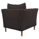 Ver imagem 7 de Kit 3 Poltronas Decorativa Sala de Estar Pés Palito Lubbock Couro Marrom - Gran Belo