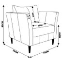 Ver imagem 3 de Kit 3 Poltronas Decorativa Sala de Estar Pés Palito Lubbock Couro Marrom - Gran Belo