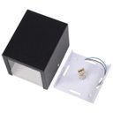 Ver imagem 2 de Arandela 2 Fachos 2 Focos Luminária Externa Interna Parede Alumínio Preto - Rei da Iluminação