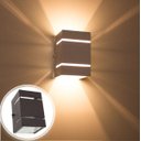 Ver imagem 3 de Kit com 3 Arandelas 2 Focos com Frisos e Facho Marrom Externa Parede Muro St327