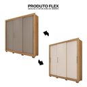 Ver imagem 6 de Guarda Roupa Casal 3 Portas 2 Gavetas com 8 Pés Marrom