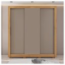 Ver imagem 2 de Guarda Roupa Casal 3 Portas 2 Gavetas com 8 Pés Marrom