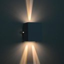 Ver imagem 3 de Arandela 3 Fachos 2 Focos Luminária Externa Interna Parede Alumínio Branco - Rei da Iluminação