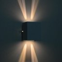 Ver imagem 3 de Arandela 4 Fachos 2 Focos Luminária Externa Interna Parede Alumínio Marrom - Rei da Iluminação