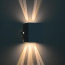 Ver imagem 3 de Arandela 5 Fachos 2 Focos Luminária Externa Interna Parede Alumínio Preto - Rei da Iluminação