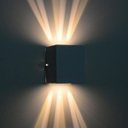 Ver imagem 3 de Arandela 6 Fachos 2 Focos Luminária Externa Interna Parede Alumínio Preto - Rei da Iluminação