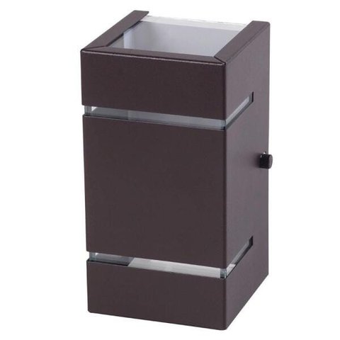 Arandela Catarina 8cm 2 Fachos Frisos Externa Interna Parede Alumínio Marrom - Rei da Iluminação
